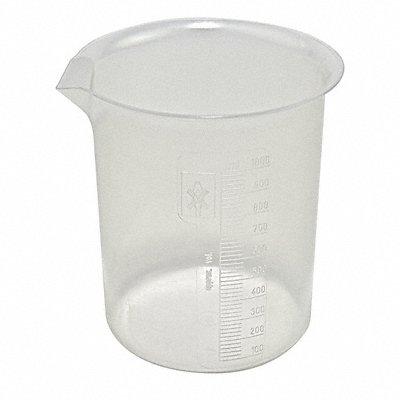 Graduated Low Form Beaker 1000mL PP PK4 MPN:222075-1000