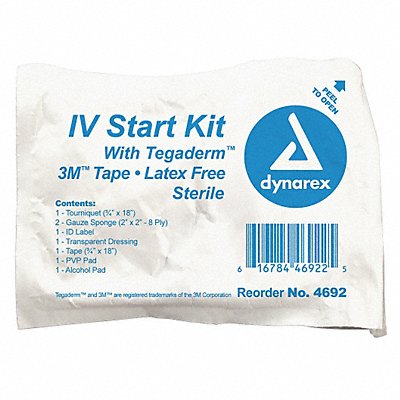 IV Start Kit 3/4 X 18 Tourniquet PK50 MPN:4692