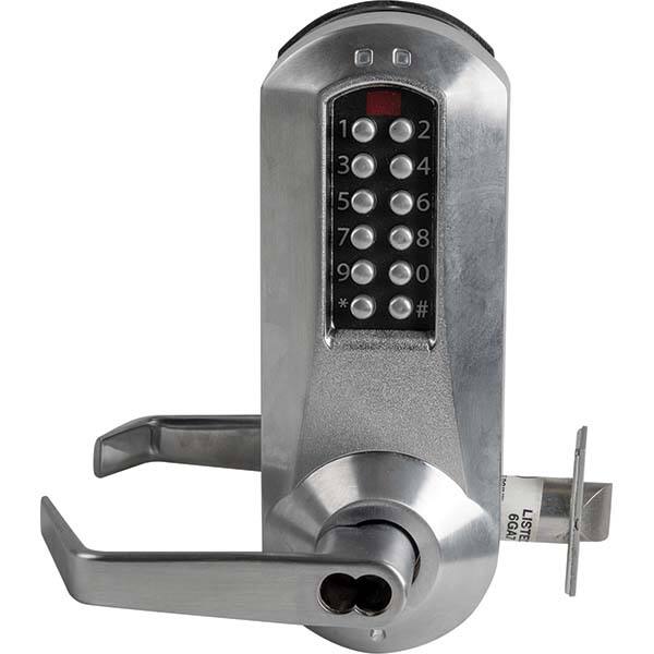 Lever Locksets, Type: Entrance, Door Thickness: 1-3/4, Back Set: 2-3/4, For Use With: Commercial Doors, Finish/Coating: Satin Chrome, Material: Steel MPN:E5051SWL-626-41