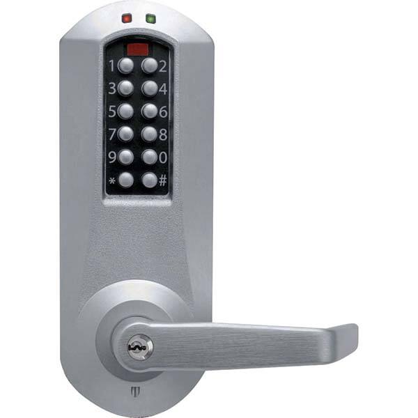 Lever Locksets, Type: Entrance, Door Thickness: 1-3/4, Back Set: 2-3/4, For Use With: Commercial Doors, Finish/Coating: Satin Chrome, Material: Steel MPN:E5066XSWL-626-4