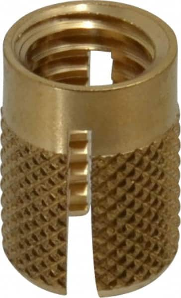 3/8-16 UNC Brass Flush Press Fit Threaded Insert for Plastic MPN:240-6-BR