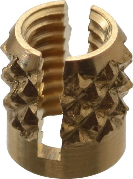 M3x0.50 Metric Coarse Brass Flush Press Fit Threaded Insert for Plastic MPN:240-M3-BR