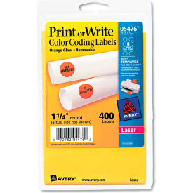 Avery® Print or Write Removable Color-Coding Labels 1-1/4