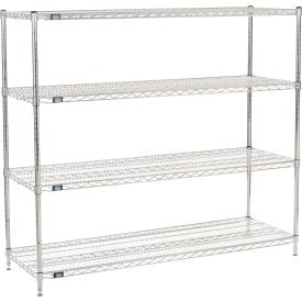 Nexel® 4 Shelf Chrome Wire Shelving Unit Starter 60