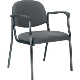 Interion® Fabric Guest Chair With Arms Gray 129GY516