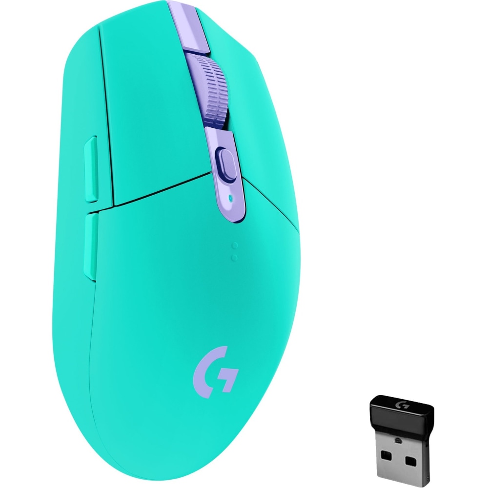 Logitech G305 LIGHTSPEED Wireless Gaming Mouse - Optical - Wireless - 2.40 GHz - Mint - USB Type A - 12000 dpi - 6 Programmable Button(s) MPN:910-006376