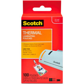 Scotch® ID Badge Size Thermal Laminating Pouches 5 mil 4 1/4 x 2 1/5 100/Pack TP5852100