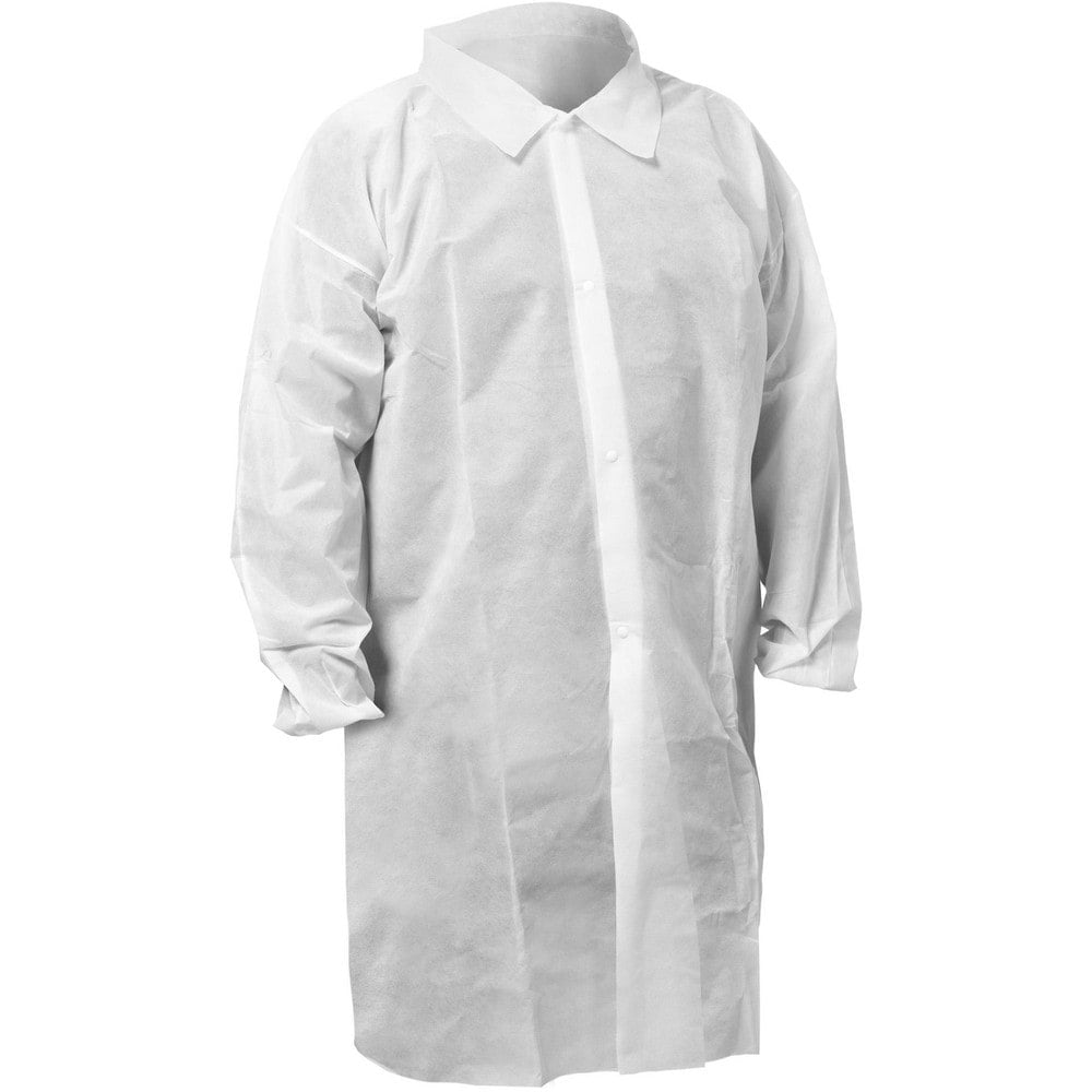 Disposable & Chemical Resistant Lab Coats, Garment Style: Lab Coat , Gender: Unisex , Size: X-Large , Cuff Style: Elastic Cuff , Material: Polypropylene  MPN:67321