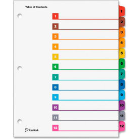 Cardinal OneStep Printable T.O.C. Divider Printed 1 to 12 9