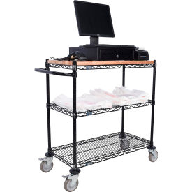 Nexel® Black Epoxy 3 Tier Mobile Sales Unit 36