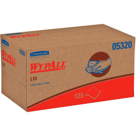 WypAll L10 Utility Wipes 9 x 10-1/2 Pop-Up Box White 125/Box 18 Boxes/Carton - 05320 05320