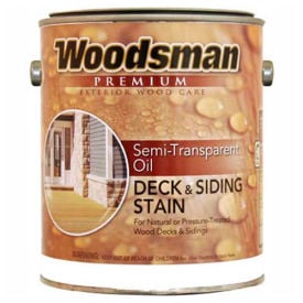 Woodsman Semi-Transparent Oil Deck Siding & Fence Wood Stain Redwood Gallon - 591075 591075