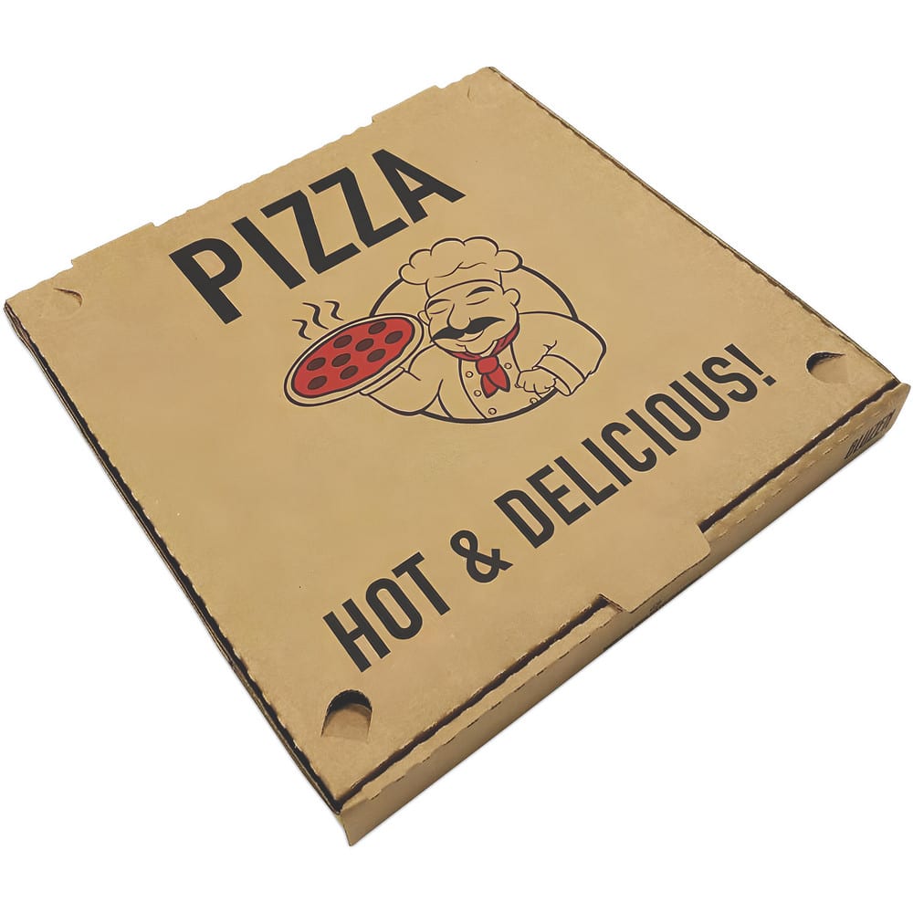 Food Containers, Container Type: Pizza Box , Shape: Square , Overall Height (Decimal Inch): 2 , Lid Type: No Lid , Container Material: Kraft Cardboard  MPN:RMA661631253304