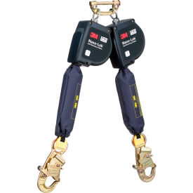 3M™ Dbi-Sala Nano-Lok XL Twin-Leg Self Retracting Lifeline Quick Connect Stl Snap Hook 11'L 3100609