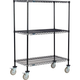 Nexel® 3 Shelf Truck Black Epoxy 24