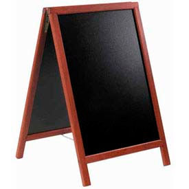 American Metalcraft SBDM85 - Securit Sandwich Board 22 x 34 Double Sided Mahogany Frame SBDM85