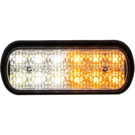 Buyers LED Rectangular Amber/Clear Strobe Light 10-30VDC - 12 LEDs - 8891602 8891602