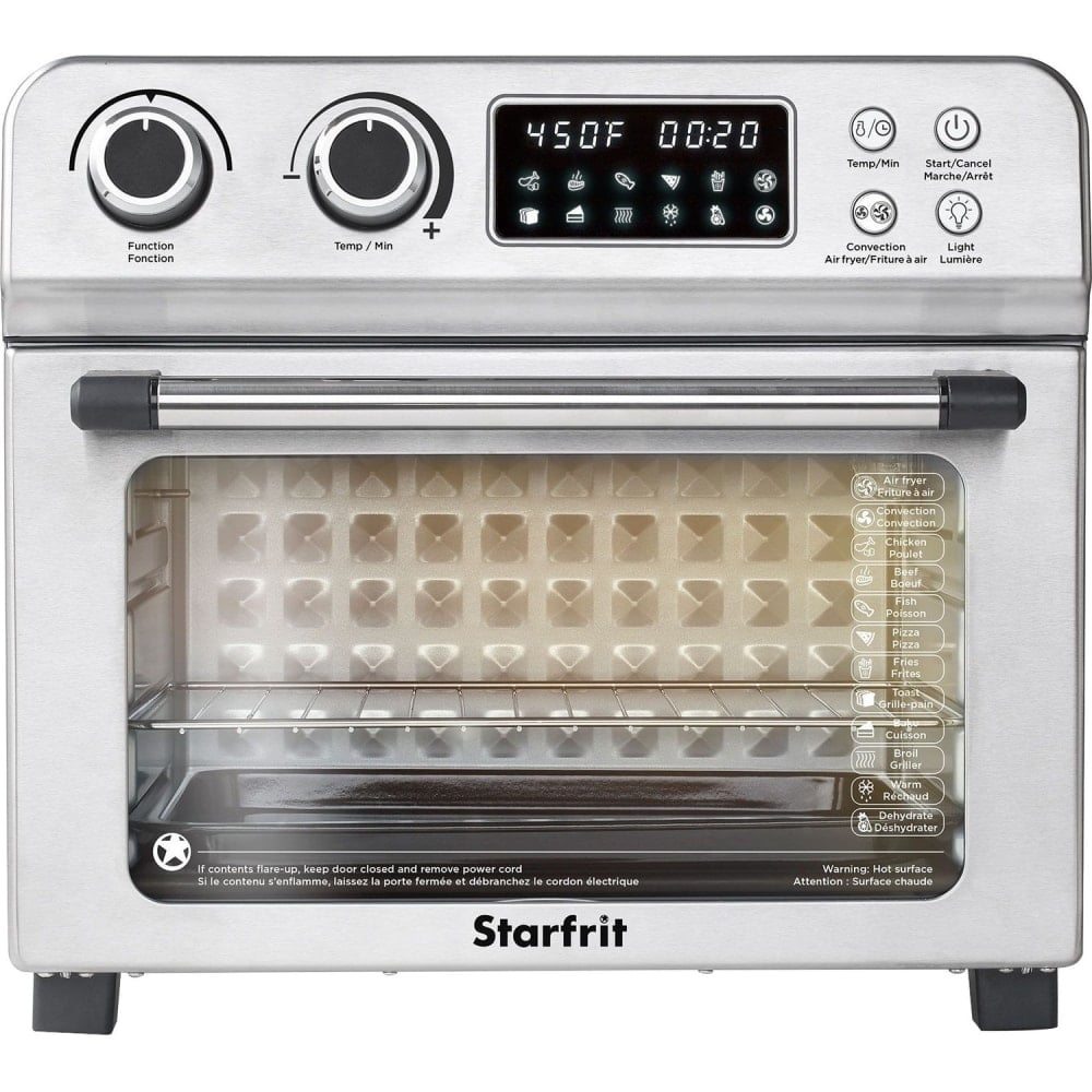 Starfrit 1,700W Air Fryer Toaster Oven, 15-3/16inH x 13-13/16inW x 16-9/16inD, Silver MPN:024615-001-0000