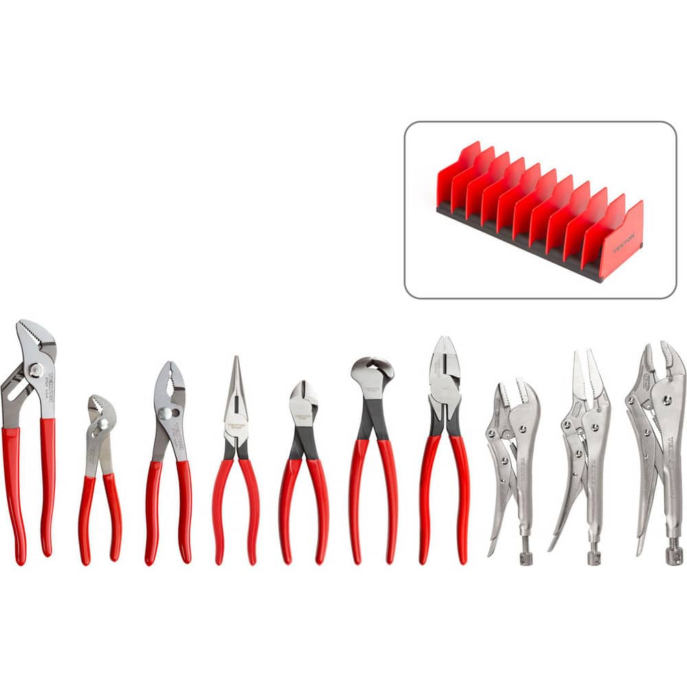 Plier Sets, Plier Type Included: Gripping, Cutting, Locking , Container Type: None , Handle Material: Non-Slip Grips , Includes: 10 pliers , Insulated: No  MPN:PLR99202