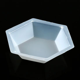 Antistatic Hexagonal Weighing Dish Polystyrene 350mL Case of 500 3618