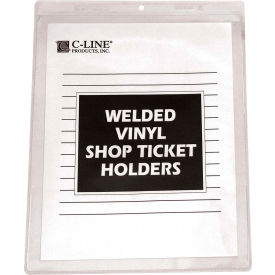 C-Line Products Vinyl Shop Ticket Holder Both Sides Clear 8 1/2 x 11 50/BX 80911