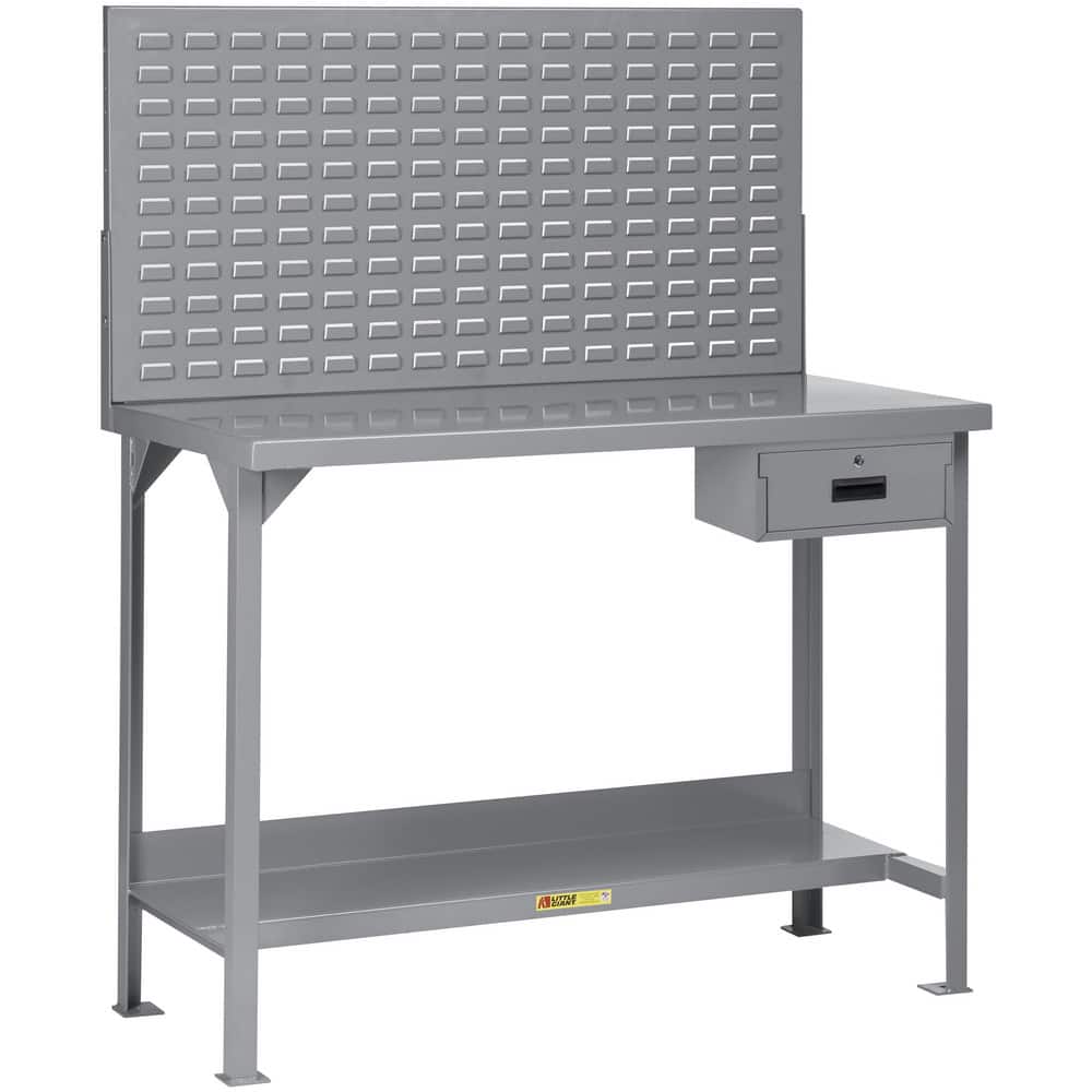 Stationary Work Benches, Tables, Bench Style: Heavy-Duty Use Workbench , Edge Type: Square , Leg Style: Fixed with Pre-Drill Holes for Anchoring  MPN:WST2-307236LPDR