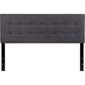 Flash Furniture Bedford Tufted Upholstered Headboard in Dark Gray Queen Size HB1704-Q-DG-GGHG-