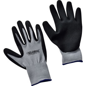 GoVets™ Ultra-Grip Foam Nitrile Coated Gloves Gray/Black X-Large 1 Pair - Pkg Qty 12 345XL708