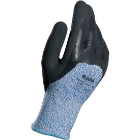 MAPA®582 Krynit Grip & Proof 582 Nitrile 3/4 Coated HDPE Gloves Cut Level A4 1 Pair Size 7 34582017