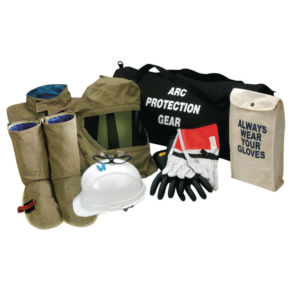 Arc Flash Clothing Kits, Protection Type: Arc Flash , Garment Type: Coat, Hoods, Leggings , Maximum Arc Flash Protection (cal/Sq. cm): 40.00 , Size: Small  MPN:AG40-CL-S-8