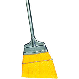 Milwaukee Dustless Upright Angled Broom Yellow Flagged Polypropylene Large Flare with Steel Handle - Pkg Qty 12 437313