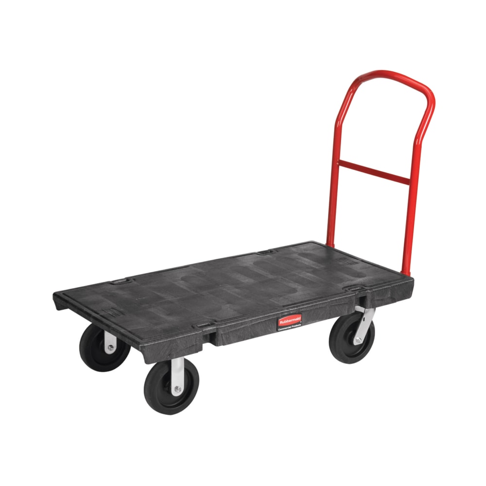 Rubbermaid Heavy-Duty Platform Truck Cart, 1000 Lb Capacity, 24in x 48in, Black MPN:443600BK