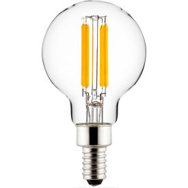 Sunlite® LED G16.5 Filament Light Bulb E12 Base 2.5W 250 Lumens 50K Super White Pack of 6 41617-SU