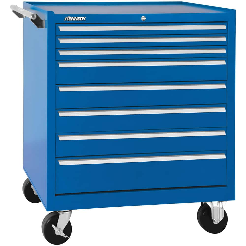 Tool Roller Cabinets, Top Material: Steel , Color: Blue , Overall Depth: 20in , Overall Height: 39in , Overall Width: 34  MPN:348XBL