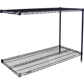 Nexel® 2 Shelf Nexelon® Blue Wire Shelving Unit Add On 24