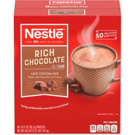 Nestlé® Hot Cocoa Mix Rich Chocolate 0.71 oz Packets 50/Box 6 Box/Carton 25485CT