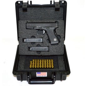 Quick Fire Pistol Case w/Springfield XD Inserts QF300BKXD Watertight 10-11/16x9-3/4x4-13/16 Black QF300BKXD