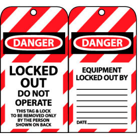 Lockout Tags - Locked Out Do Not Operate LOTAG34