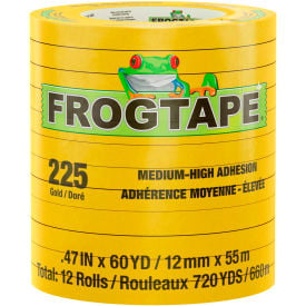 FrogTape® Performance Grade Moderate Temperature Masking Tape Gold 12mm x 55m - Case of 96 105318