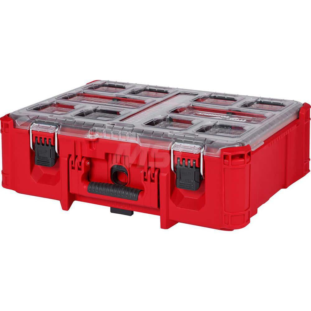 Small Parts Boxes & Organizers, Height (Inch): 7 , Color: Red , Additional Information: 50 lb Weight Capacity , Trade Name: PACKOUT , Frame Material: Plastic  MPN:48-22-8432