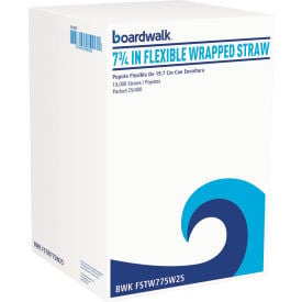 Boardwalk® Flexible Wrapped Straws 7-3/4