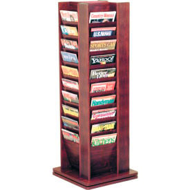 40 Pocket Revolving Floor Display Mahogany MR40-SPMH