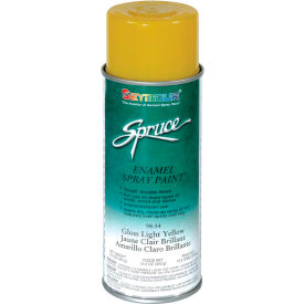 Spruce General Use Spray Paint 16 Oz. Gloss Light Yellow 12 Cans/Case - 98-34 98-34