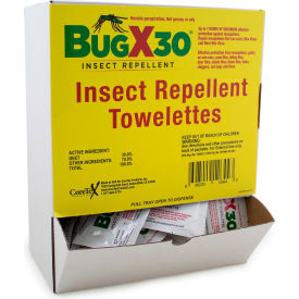 CoreTex® Bug X 30 12644 Insect Repellent 30 DEET Towelette Wallmount Box 50 Packets 12644