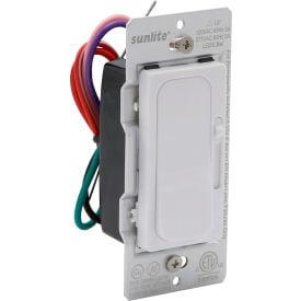 Sunlite® LED Wall Dimmer Switch 120-277V 600W White Pack of 4 41906-NS