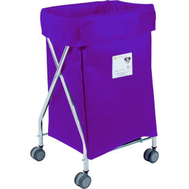 R&B Wire Products Narrow Collapsible Hamper Steel Purple Vinyl Bag 654PURP