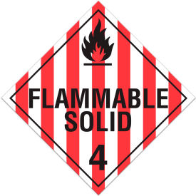 INCOM® TA410TB Class 4.1 Flammable Solids Tagboard Placard - 100/Pkg TA410TB