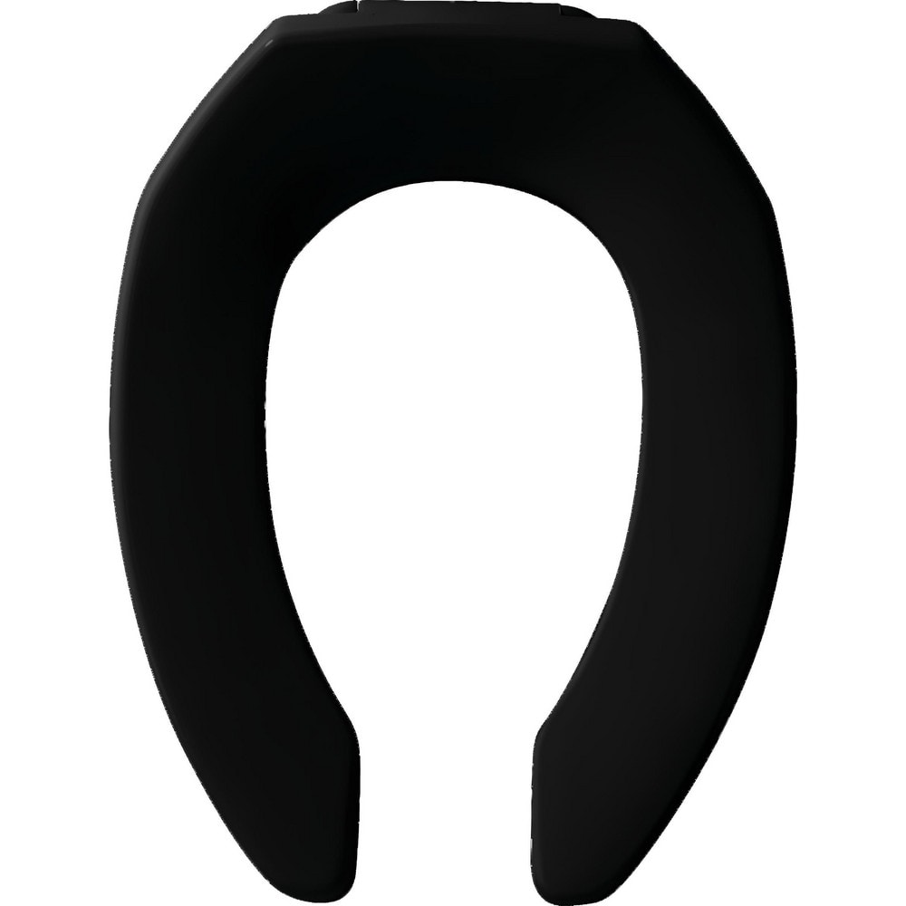 Toilet Seats, Type: Standard, Open , Style: Elongated , Material: Plastic , Color: Black , Outside Width: 14.500in (Inch) MPN:1955CT 047