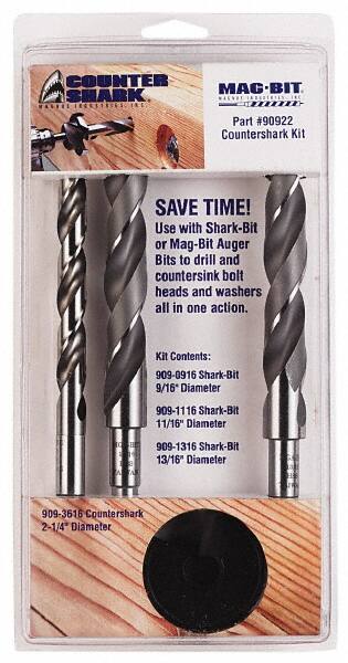 Drill Bit Set: 4 Pc, High Speed Steel MPN:909KIT2