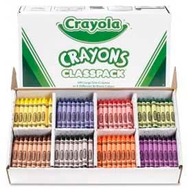 Crayola® Large Crayons Classpack 8 Colors 400/Box 528038